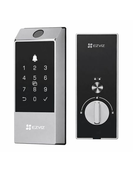 Cerradura EZVIZ DL04 Pro Cerrojo Huella, referencia CS-DL04-R100-WP-GR(M)(O-STD), vista frontal