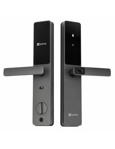 Cerradura Inteligente EZVIZ DL05 Antivandal, referencia CS-DL05-R200-WBCP-GR, detalle de conectores y puertos