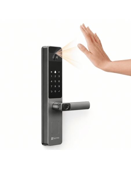 Cerradura Inteligente EZVIZ DL20FVS, referencia CS-DL20FVS-R201-WBP-GR, vista en ángulo