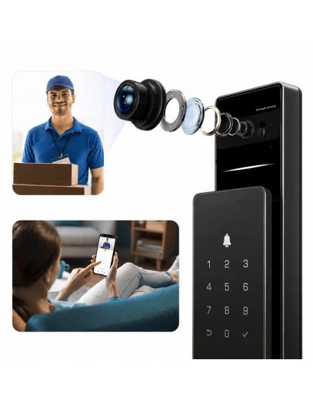 Cerradura Inteligente EZVIZ DL50FVS, referencia CS-DL50FVS, vista en ángulo