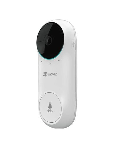 Timbre Inteligente EZVIZ DB2C 2MP, referencia CS-DB2C-A0-1E3WPBR, vista en ángulo