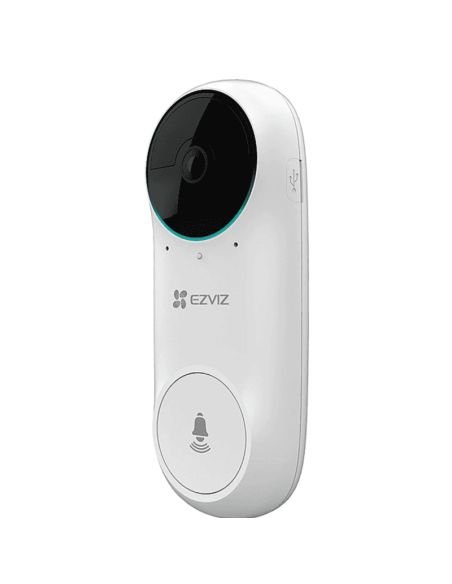 Timbre Inteligente EZVIZ DB2C 2MP, referencia CS-DB2C-A0-1E3WPBR, vista en ángulo