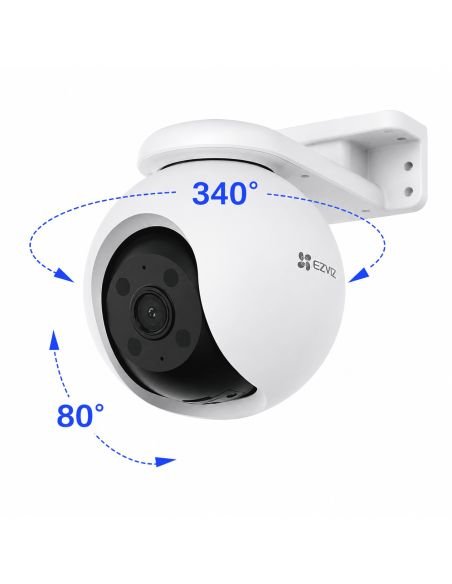 Cámara EZVIZ H8 5MP, referencia CS-H8-R100-1J5WKFL(4mm), detalle de conectores y puertos