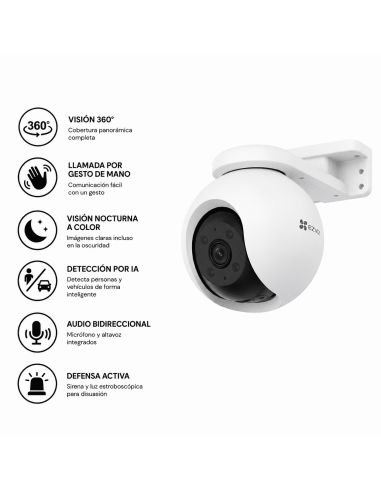 Cámara EZVIZ H8 5MP, referencia CS-H8-R100-1J5WKFL(4mm), vista en ángulo