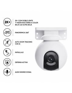Cámara EZVIZ H8X 2K+ Doble Lente, referencia CS-H8x-R100-8H4WKFL, vista frontal 2