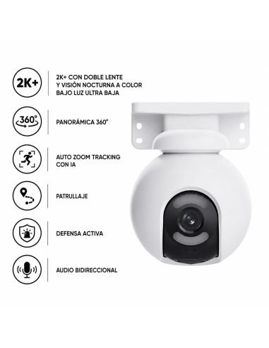 Cámara EZVIZ H8X 2K+ Doble Lente, referencia CS-H8x-R100-8H4WKFL, vista en ángulo