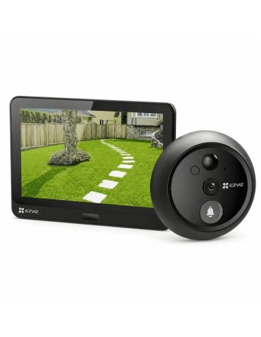 Mirilla Digital EZVIZ HP4 2MP 2K, referencia CS-HP4-R100-6E2WPFBS, vista en ángulo