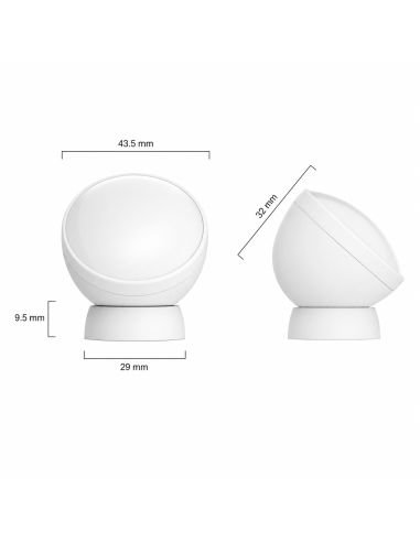 Sensor de movimiento EZVIZ T1C con infrarrojo pasivo (PIR), referencia T1C, vista en ángulo