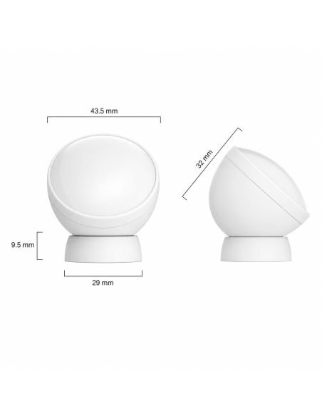 Sensor de movimiento EZVIZ T1C con infrarrojo pasivo (PIR), referencia T1C, vista en ángulo