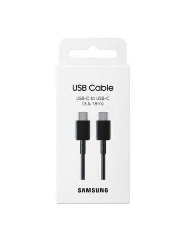Caja original del cable Samsung USB-C a USB-C de 3 A y 1,8 m