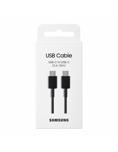Caja original del cable Samsung USB-C a USB-C de 3 A y 1,8 m