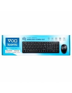 Teclado y mouse inalámbricos negros, distribución en español con tecla Ñ 2
