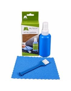 Kit de limpieza Jaltech 3 en 1: atomizador, paño de microfibra y cepillo, con su caja