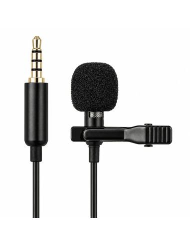Conector 3.5 mm dorado de 4 contactos y cápsula del micrófono con su pinza