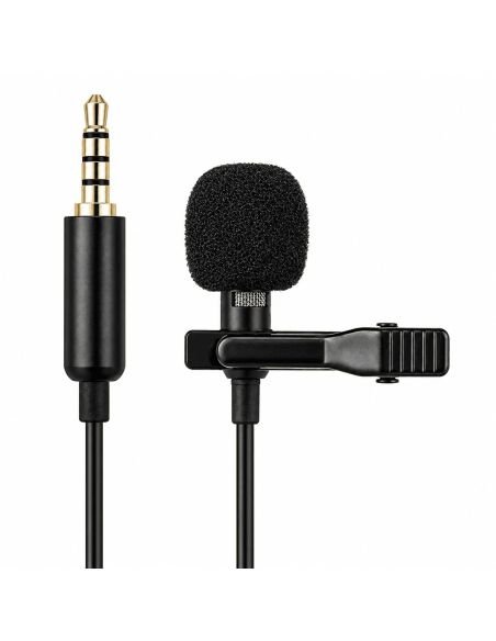 Conector 3.5 mm dorado de 4 contactos y cápsula del micrófono con su pinza