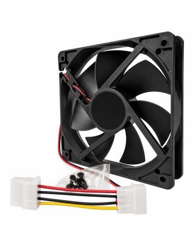 Ventilador de 12 cm con el cable Molex de paso y la bolsa de tornillos de montaje