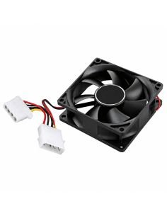 Ventilador de 8 cm negro con su cable Molex de 4 pines de paso