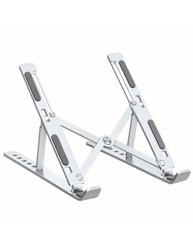Base soporte de aluminio para portátil, plegable y con altura regulable