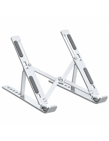 Base soporte de aluminio para portátil, plegable y con altura regulable