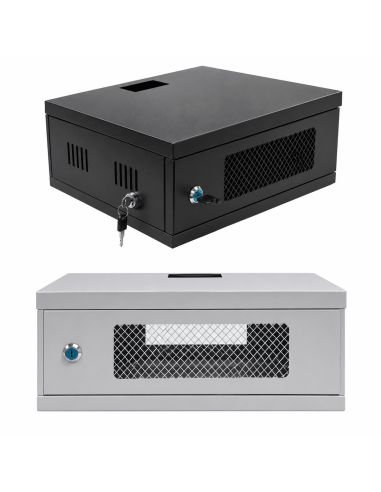 Gabinete Metalico Baby para DVR 33x33x16.5 cm, referencia GABINETE-BEBY, vista en ángulo
