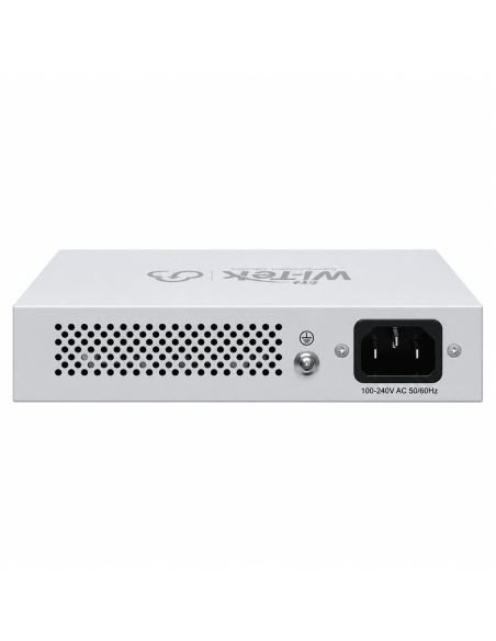 Puertos RJ45 del switch PoE Wi-Tek WI-PCES206
