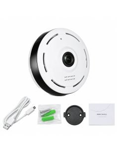 Cámara WiFi Platillo 360° V380 Blanca, referencia PLATILLO360, vista frontal 2