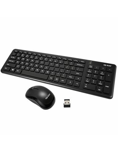 Combo inalambrico SAT KM201W: teclado, mouse y receptor USB