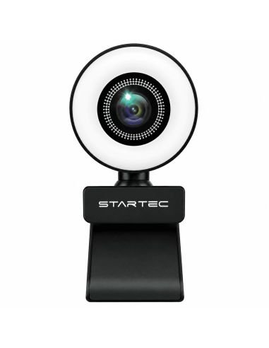 Cámara Web Star 720P con Lampara LED, referencia St-Cw-720, vista en ángulo