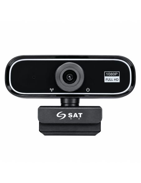 Cámara Web SAT HD 1080P para PC y Portátil, referencia SAT-CW1080ML, vista frontal