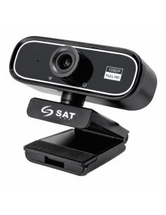 Cámara Web SAT HD 1080P para PC y Portátil, referencia SAT-CW1080ML, vista frontal 2