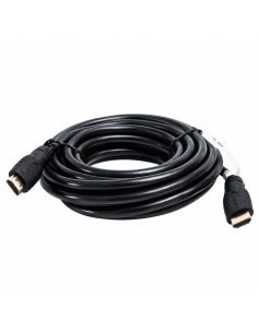 Cable HDMI de 5 metros enrollado, con sus dos conectores dorados