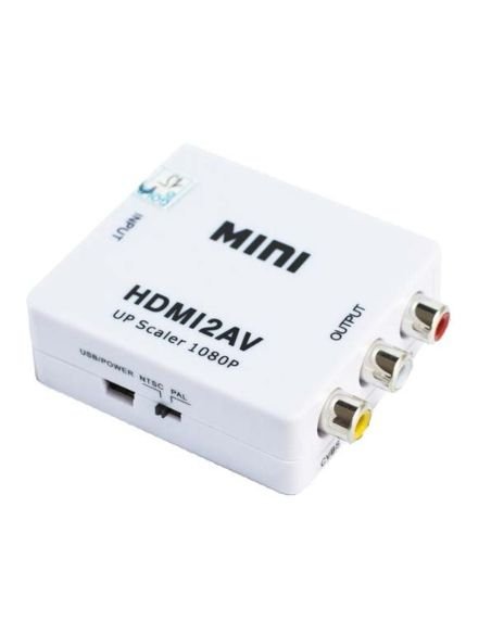 Convertidor HDMI a RCA MINI HDMI2AV con salidas de video y audio