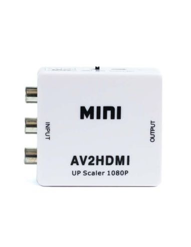 Convertidor RCA a HDMI MINI AV2HDMI con entradas de video y audio