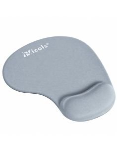 Mouse pad Nicols negro con apoyo de gel para la muneca, vista en angulo 2