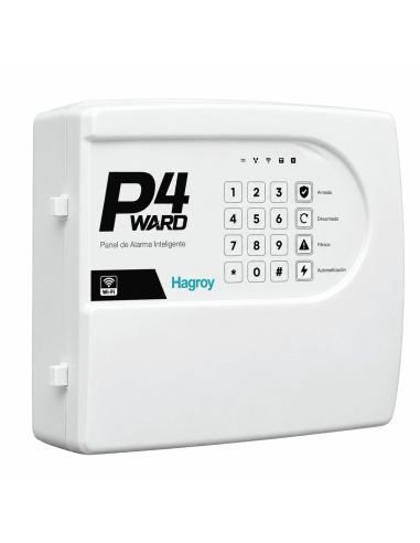 Panel Hagroy P4 WARD en vista de tres cuartos, con el distintivo Wi-Fi y los indicadores de estado