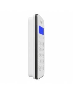 Teclado Hagroy con pantalla LCD azul, teclado alfanumerico y botones de emergencia, incendio y auxilio medico 2