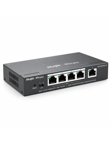 Switch PoE Reyee RG-ES205GC-P 5 Puertos Gigabit 54W, referencia RG-ES205GC-P, vista en ángulo