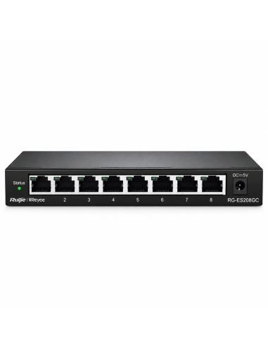 Switch Reyee RG-ES208GC 8 Puertos Gigabit Nube CCTV, referencia RG-ES208GC, vista frontal