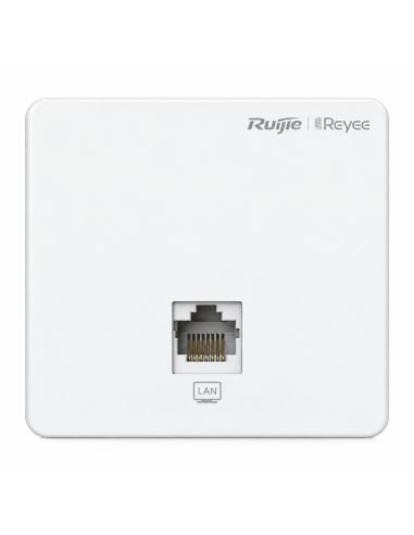 Access Point Reyee RAP1200(F) AC1300 de Pared PoE, referencia RG-RAP1200(F), detalle de conectores y puertos