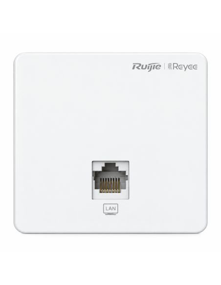Access Point Reyee RAP1200(F) AC1300 de Pared PoE, referencia RG-RAP1200(F), detalle de conectores y puertos