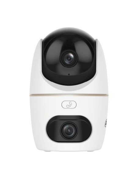Cámara WiFi Dahua DH-IPC-H3DP-3F-0280B-0600B Doble Lente 3+3MP Interior 2.8+6mm, referencia DH-IPC-H3DP-3F-0280B-0600B, vista fr