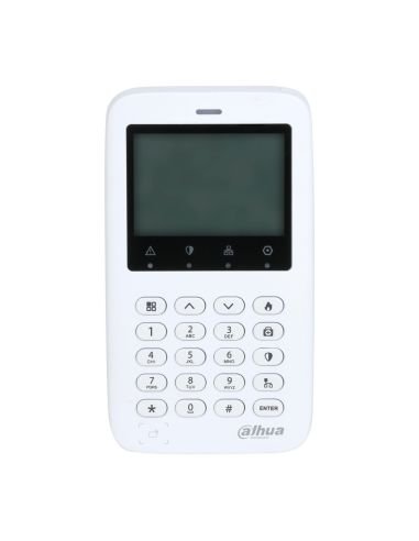 Teclado de Alarma Cableado Dahua DHI-ARK50C-R LCD RS-485 con Tarjeta, vista frontal