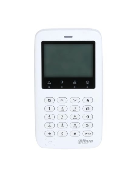 Teclado de Alarma Cableado Dahua DHI-ARK50C-R LCD RS-485 con Tarjeta, vista frontal