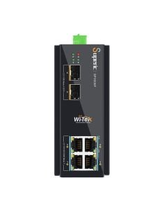 Switch PoE Industrial Wi-Tek SP3006F 4 Puertos Gigabit 2 SFP 120W, vista principal 2