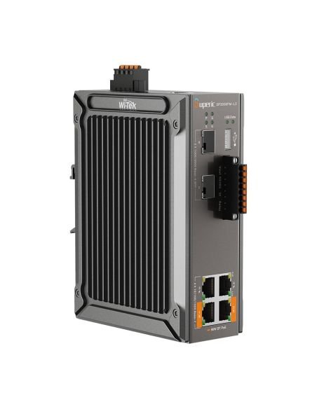 Switch PoE Industrial L2+ Wi-Tek SP3006FM-L2-V3 4 Puertos Gigabit 2 SFP 2.5G 120W, vista 2
