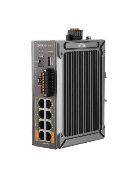 Switch PoE Industrial L2+ Wi-Tek SP3010FM-L2-V3 8 Puertos Gigabit 2 SFP 2.5G 240W, vista principal