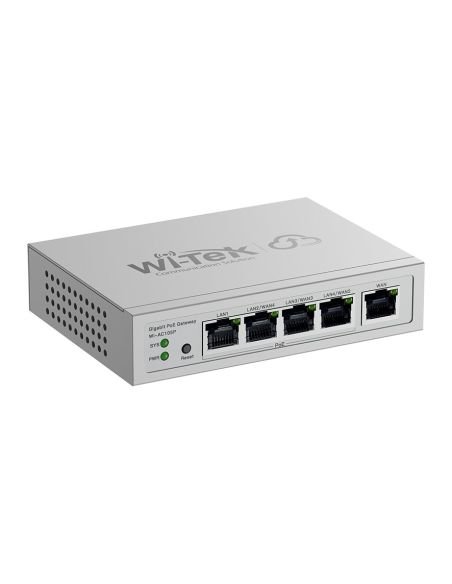 Gateway Controlador de AP Wi-Tek WI-AC105P-V2 5 Puertos Gigabit 4 PoE 55W, vista 3