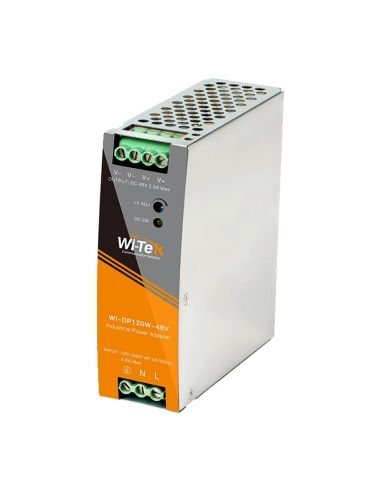 Fuente Riel DIN Wi-Tek WI-DP120W-48V 48V 2.5A 120W, vista principal