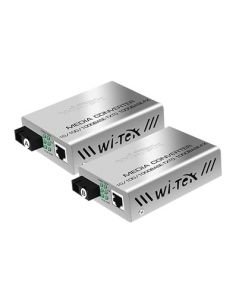Convertidor de Medios Fibra Wi-Tek WI-MC101G SC Gigabit Monomodo 20 km Par, vista principal