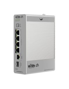 Switch PoE Industrial Wi-Tek WI-PCES306GF-H 4 Puertos Gigabit 802.3bt Riel DIN, vista principal
